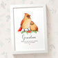 Bird Thank You Personalised Name Gift Prints Cardinal Wall Art Custom Teacher Mum Best Friend Present