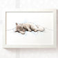 Cat and Kitten Nursery Wall Art | Mother and Baby Children's Art Print
