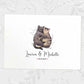 Two Cats A3 Unframed Art Print Personalized With Names And Date For A Heartwarming Valentines Day Gift