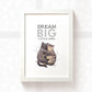 Cats "Dream Big Little Ones" Nursery Art Print | Children's Wall Art