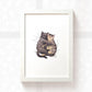 Cuddling Cats Nursery Art Print | Children's Wall Art