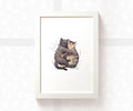 Cuddling Cats Nursery Print