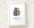 Personalised Cat Wedding Anniversary Print