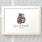 Personalized Cat Couple A3 Framed Print Featuring Names And Date For A Memorable 50th Anniversary Gift For Parents