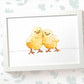 Twin Chick Farm Animals Nursery Art Print | Birds Children's Wall Art