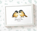 Personalised Chickadee Wedding Anniversary Print