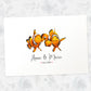 Clown fish couple personalised A4 print with names and anniversary date