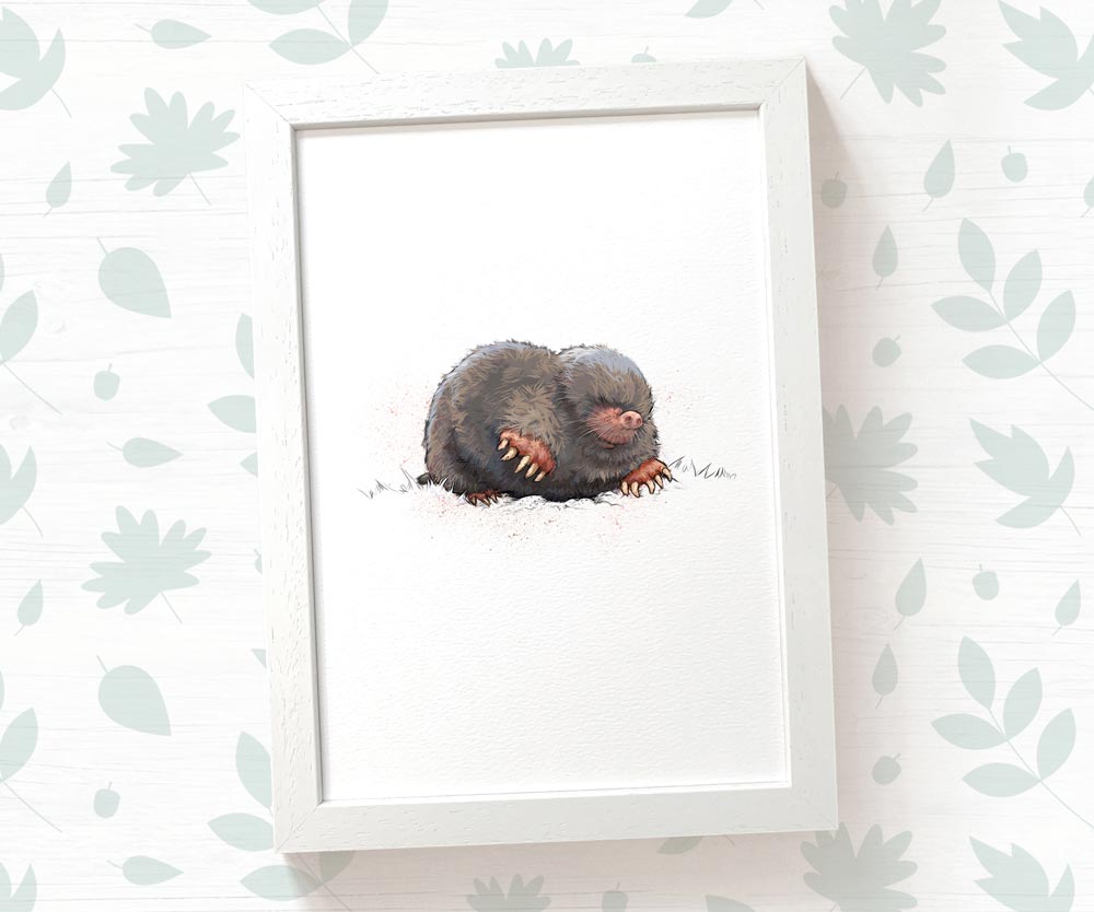 Mole Woodland Nursery Art Print | Children's Animal Wall Art