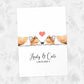 Two Corgis A4 Unframed Print Customized With Names And Date For A Thoughtful Valentines Day Gift