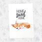 Corgi "Home Sweet Home" Sleeping Dog Art Print
