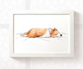 Corgi Splooting Print