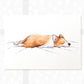 Corgi Splooting Print