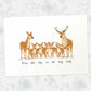 Printed A4 family of 7 deer personalised with names for a special mothers day present