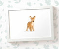 Deer Woodland Animal Nursery Print