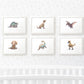 Dinosaur Nursery Prints New Baby Shower Pregnancy Gift Boy Girl Childrens Wall Art Set Newborn Playroom