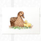 Mum and Baby duck nursery print