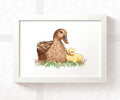 Mother and Baby Duck Bird Nursery Print