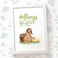 Mother and aby mallard duck art print with phrase "always my mother, forever my friend"