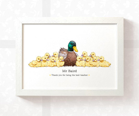 Personalised Gift For Teacher Appreciation Thank You Best Headteacher Presents Duck Custom Prints Meaningful Farewell Ideas