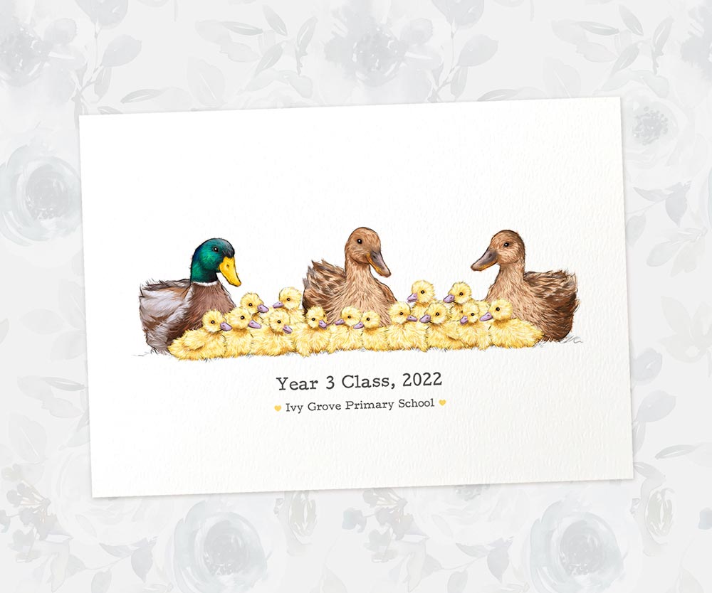 Personalised Amazing Teacher Gifts Homemade Ideas Nursery Thank You Presents Headteacher Retirement Duck Custom Animal Prints