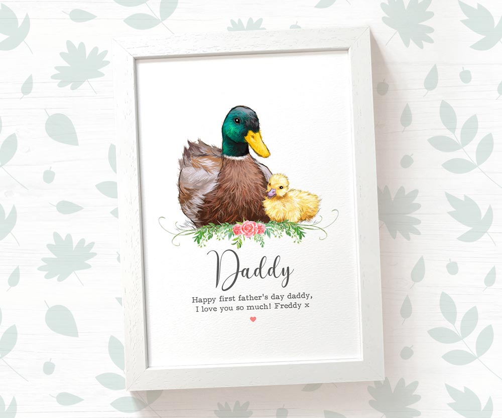 Bird Thank You Personalised Name Gift Prints Duck Wall Art Custom Mothers Day Daughter Love Grandma