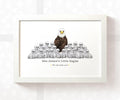 Personalised American Bald Eagle Best Teacher Print