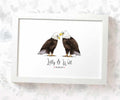 Personalised Eagle Wedding Anniversary Print