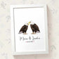 Personalized Eagle Couple A3 Framed Print Featuring Names And Date For A Memorable 50th Anniversary Gift For Parents