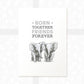 Newborn Baby Shower Gift Safari Nursery Decor Kids Animal Wall Art Elephant Print First Birthday Framed