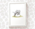 Elephant with Ball Nursery Print