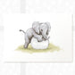 New Baby Shower Gift Safari Jungle Nursery Decor Animal Wall Art Elephant Print Newborn Gender Neutral