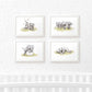 Safari Nursery Prints New Baby Shower Gift Boy Girl Elephant Animal Wall Art Set Playroom Decor