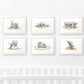 Safari Nursery Prints New Baby Shower Gift Boy Girl Elephant Animal Wall Art Set Playroom Decor
