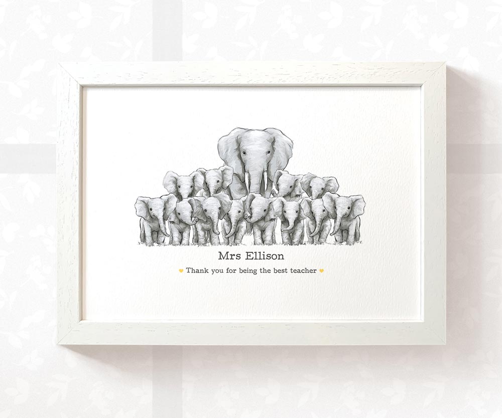 Best Small Gifts For Teachers Farewell End Of Term Leaving Presents Nursery Thank You Elephant Prints