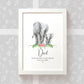 Thank You Personalised Name Gift Animal Prints Elephant Wall Art Custom Fathers Day Son Grandad Present