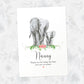 Thank You Personalised Name Gift Animal Prints Elephant Wall Art Custom Mothers Day Daughter Love Grandma