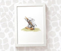 Elephant Playing Nursery Print