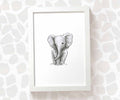 Elephant Safari Animal Nursery Print