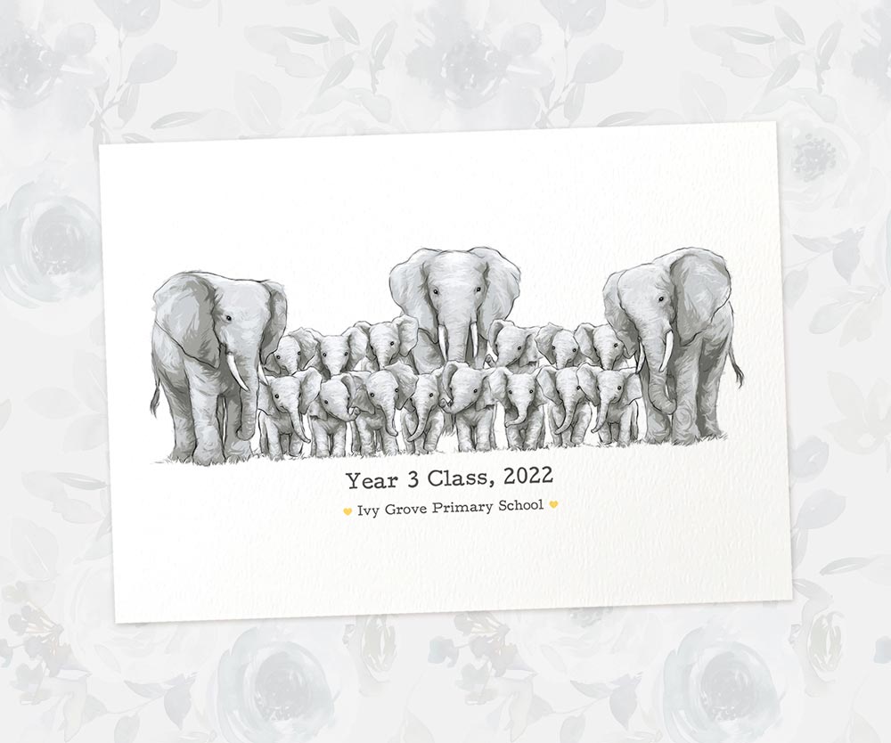 Thank You Teacher Gift Ideas End Of Year Appreciation Headteacher Present From Student Graduation Elephant Prints