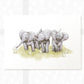 Elephant Nursery Prints New Baby Shower Gift Christening Boy Girl Animal Wall Art Set Childrens Room