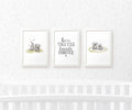 Elephants Twin Nursery Prints Set of 3