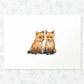 Foxes Woodland Animal Nursery Print for Twins