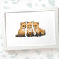 Triplet Foxes Woodland Nursery Art Print | Children's Wall Art