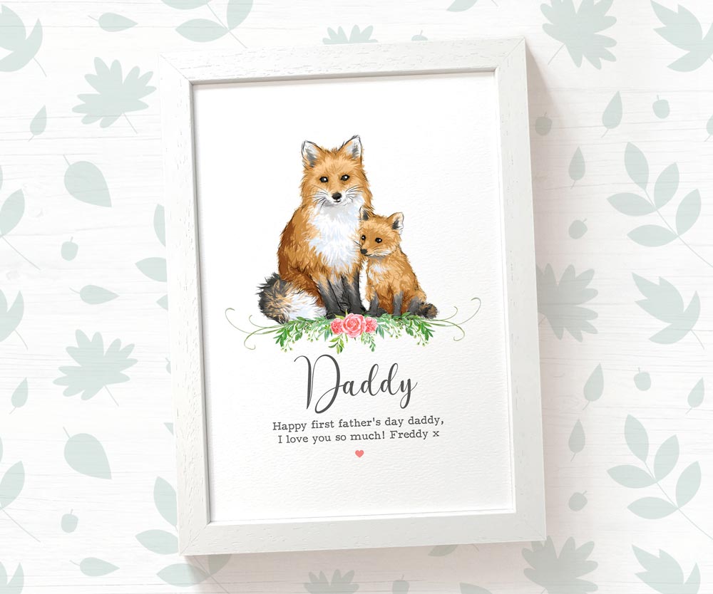 Thank You Personalised Name Gift Animal Prints Fox Wall Art Custom Mothers Day Daughter Love Grandma