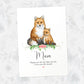 Thank You Personalised Name Gift Animal Prints Fox Wall Art Custom Fathers Day Son Grandad Present