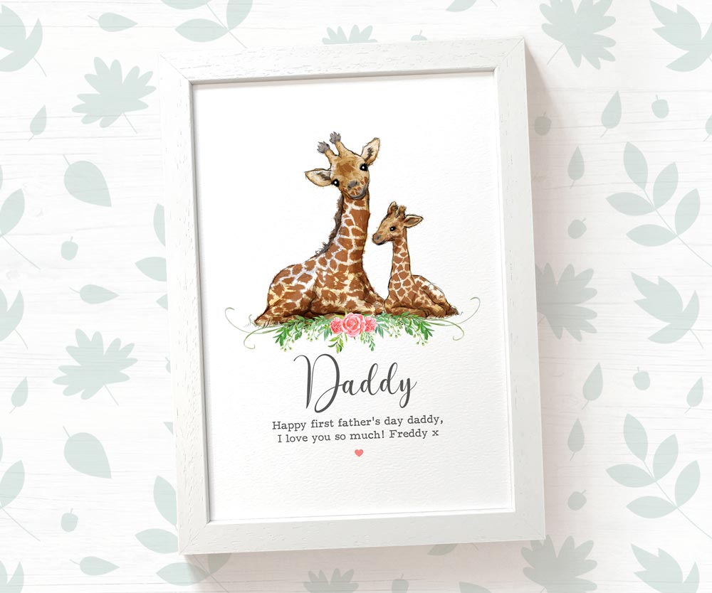 Thank You Personalised Name Gift Animal Prints Giraffe Wall Art Custom Mothers Day Daughter Love Grandma