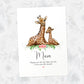 Thank You Personalised Name Gift Animal Prints Giraffe Wall Art Custom Fathers Day Son Grandad Present