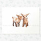 Goats Farm Animal Nursery Print for Twins