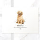 Golden Retriever Puppy Dog Decor New Pet Portrait Memorial Christmas Gift Name Custom Wall Art Print