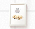 Golden Retriever Dog Nursery Print "Dream Big Little One"